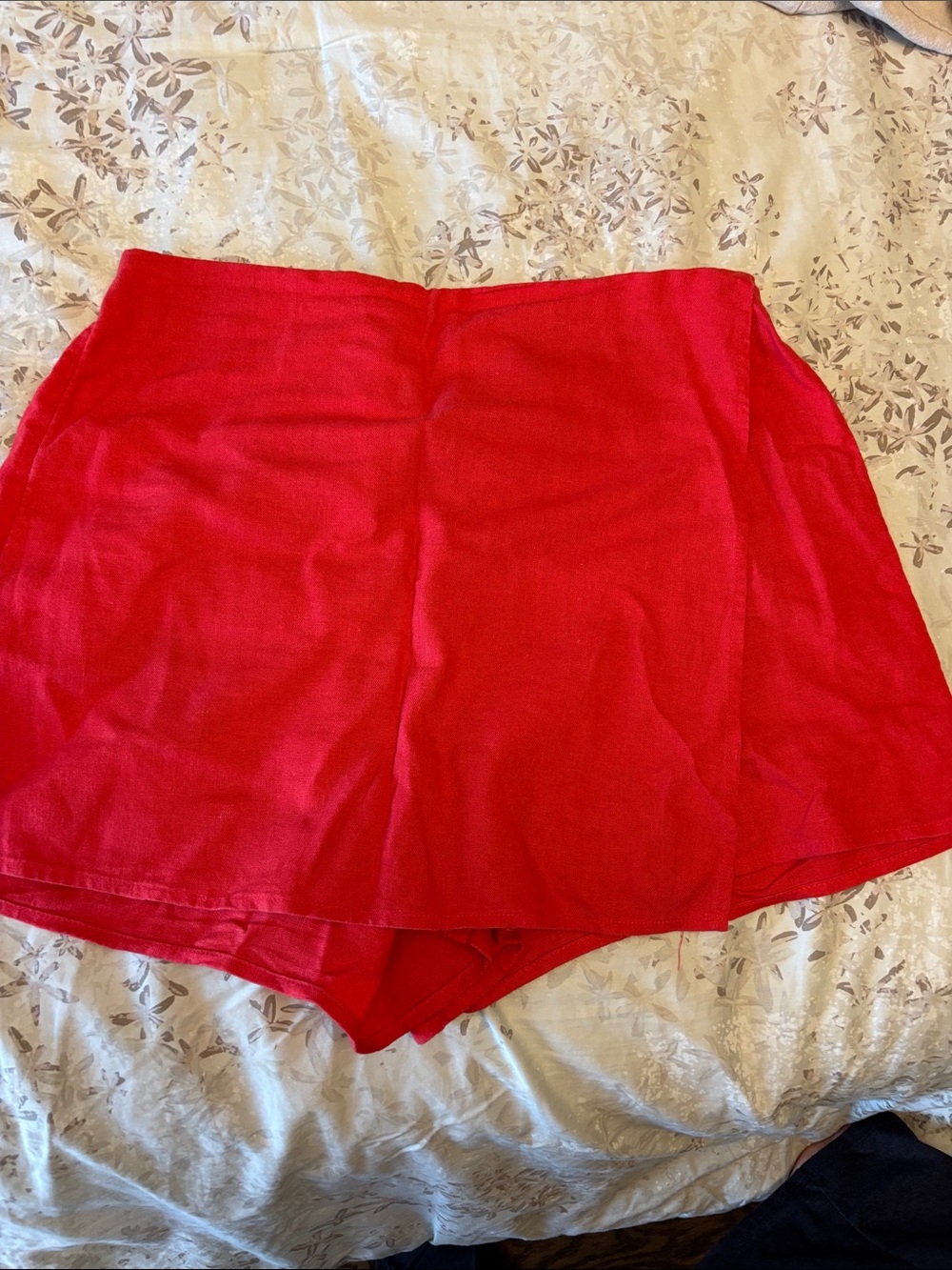 Women’s High-Waist Red Skort Shorts